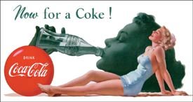 Coca-Cola Swimsuit Girl Tin Sign #1472