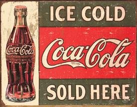 Coca-Cola Sold Here Tin Sign #1299