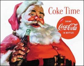 Coca-Cola Santa Claus Tin Sign #1046