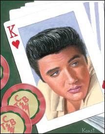 Elvis Presley Deck Of Cards Tin Sign #1143