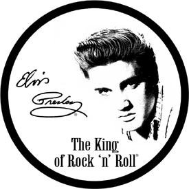 Elvis Presley The King Round Tin Sign #880