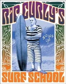 Three Stooges Surf School Tin Sign #1196