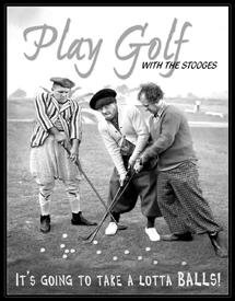 Three Stooges Golf Balls Tin Sign #951