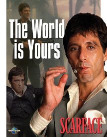 Al Pacino Scarface World Is Yours Tin Sign #1418