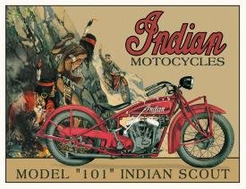 Indian Scout Motorcycle Tin Sign #635