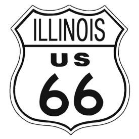 Route 66 Illinois Tin Sign #171