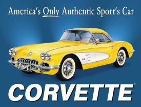 1958 Chevy Corvette Tin Sign #720