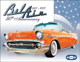 General Motors Chevy Bel Air Car Tin Sign #1395