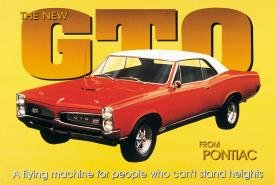 General Motors Pontiac GTO Car Tin Sign #495