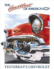General Motors Chevy Heartbeat Car Tin Sign #820