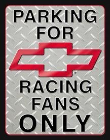 General Motors Chevy Car Parking Tin Sign #1078