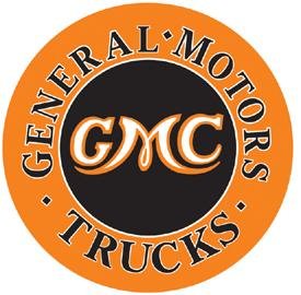 General Motors GMC Trucks Round Tin Sign #1012