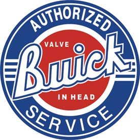General Motors Buick Service Round Tin Sign #185