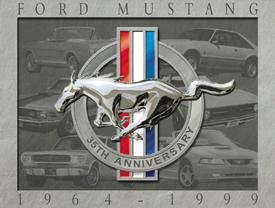Ford Mustang 35th Anniversary Car Tin Sign #902