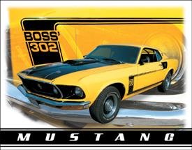 Ford Boss Mustang Car Tin Sign #1241