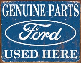 Ford Car Parts Tin Sign #1422