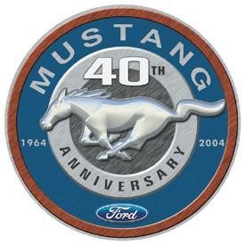 Ford Mustang Round Tin Sign #1206
