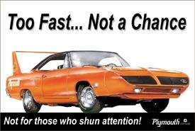 Plymouth Superbird Car Tin Sign #848