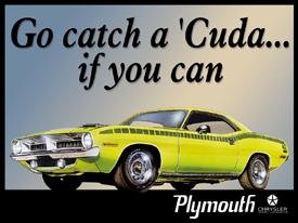 Plymouth Cuda Car Tin Sign #846