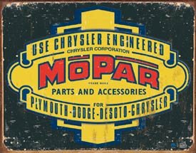Mopar Parts Car Tin Sign #1314