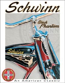 Schwinn Bicycle Black Phantom Bike Tin Sign #1381
