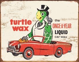Turtle Wax Car Wax Tin Sign #1493