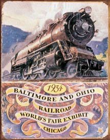 Baltimore And Ohio Train Tin Sign #1447