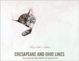 Chesapeake And Ohio Train Tin Sign #1453