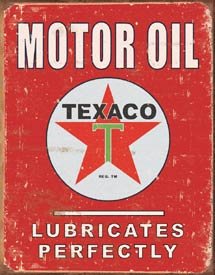 Texaco Motor Oil Tin Sign #1444