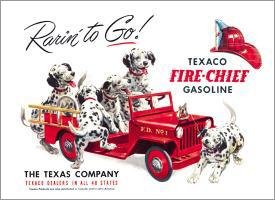 Texaco Gasoline Fire Chief DalmationTin Sign #594