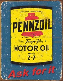 Pennzoil Motor Oil Tin Sign #1385