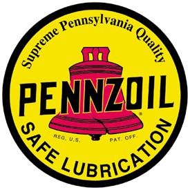 Pennzoil Motor Oil Round Tin Sign #847