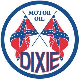 Dixie Motor Oil Round Tin Sign #795