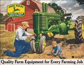 John Deere Tractor Tin Sign #1232