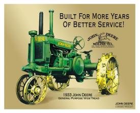 John Deere Tractor Tin Sign #709
