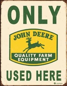 John Deere Tractor Tin Sign #1231