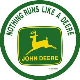 John Deere Tractor Round Tin Sign #905