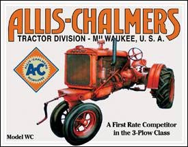 Allis Chalmers Tractor Tin Sign #1133