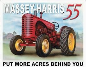Massey Harris Tractor Tin Sign #1168