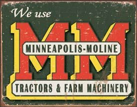 Minneapolis Moline Tractor Tin Sign #1505