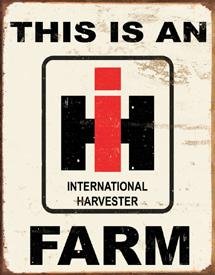 International Harvester Farmall Tractor Tin Sign #1279