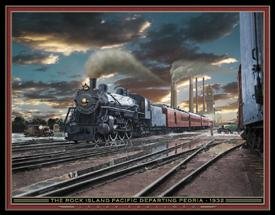 Train Locomotive Railroad Tin Sign #1276