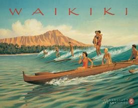Waikiki Beach Tin Sign #1208