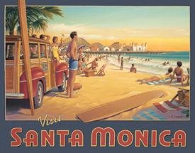 Santa Monica Beach Tin Sign #1267