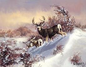 Deer Buck Family Tin Sign #1034