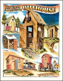 Great American Outhouse Tin Sign #1013