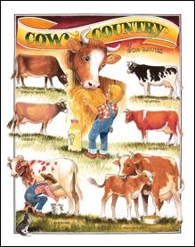 Cow Country Tin Sign #1171