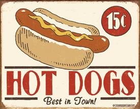 Hot Dogs Tin Sign #1172