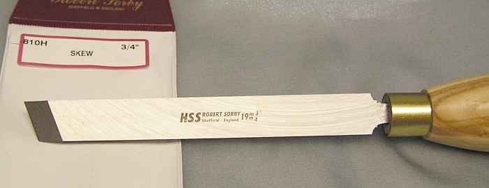 Sorby Woodturning Skew Chisel Tools HSS 3.4" 810H