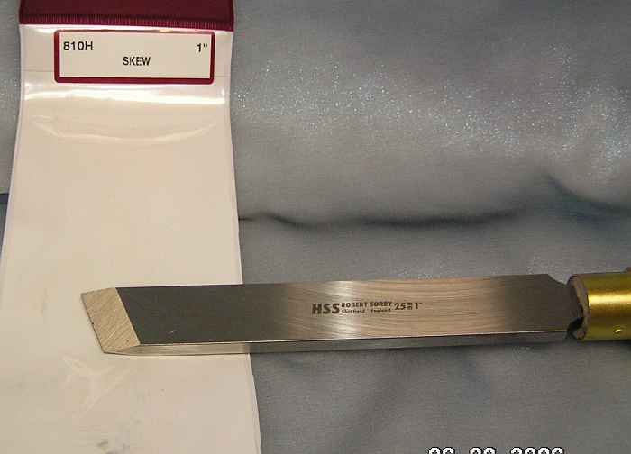 Sorby Woodturning Skew Chisel Tools HSS 1" 810H